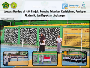 Read more about the article Upacara Bendera di MAN Fakfak: Pembina Tekankan Kedisiplinan, Persiapan Akademik, dan Kepekaan Lingkungan