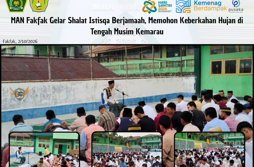 MAN Fakfak Gelar Shalat Istisqa Berjamaah, Memohon Keberkahan Hujan di Tengah Musim Kemarau